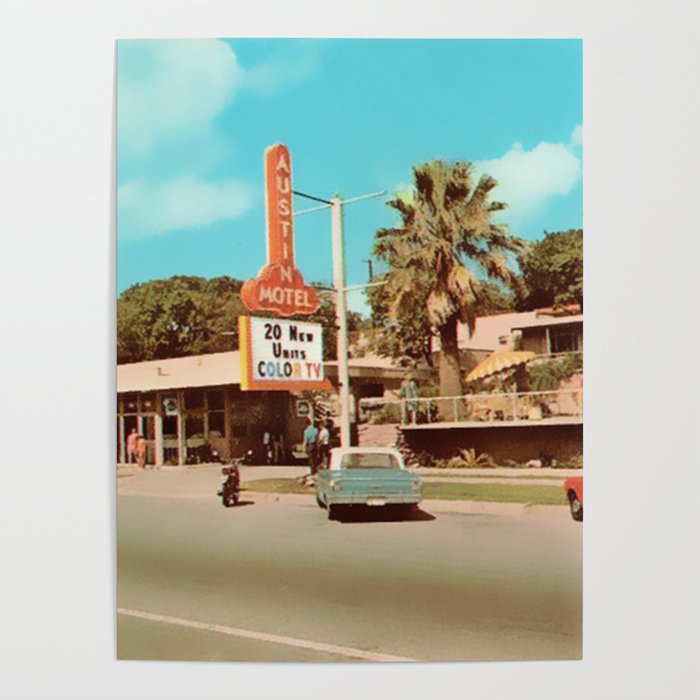 Vintage Austin Motel Poster