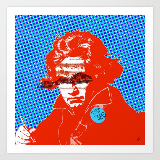 Ludwig van Beethoven 11 · Punks not dead Art Print