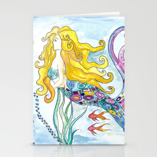 The Blonde Mermaid Stationery Cards