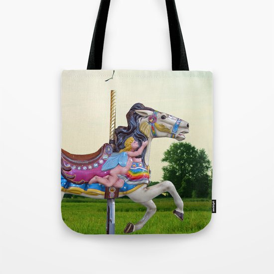 Wood horse Nature Tote Bag