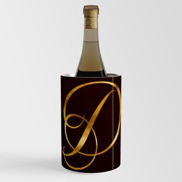Golden letter D in vintage design Wine Chiller