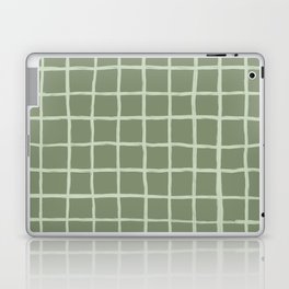 Sage Green Grid Checker Laptop Skin