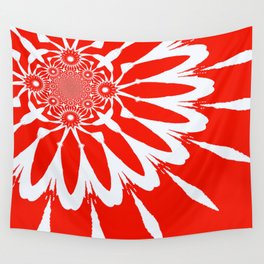 Red The Modern Flower Wall Tapestry