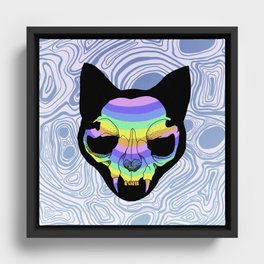 Pastel Goth Kitty Framed Canvas