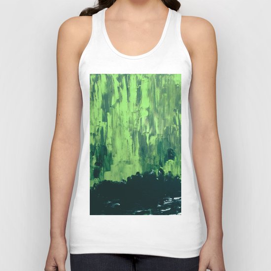 Snow Dreams At Night, Solar Flares Series Unisex Tank Top