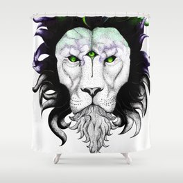 Trippy Lion Shower Curtain