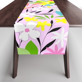 Maximalist Spring Floral Table Runner