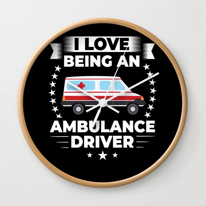Ambulance Driver Emergency Medical Technician Wall Clock