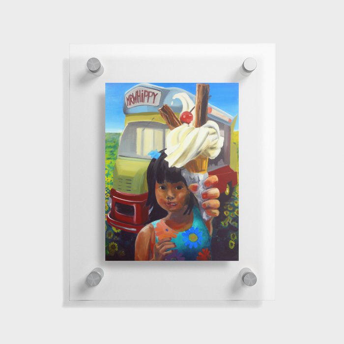 Mr Whippy - Ice cream van Floating Acrylic Print
