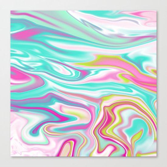 Iridescent Marble 17 Canvas Print