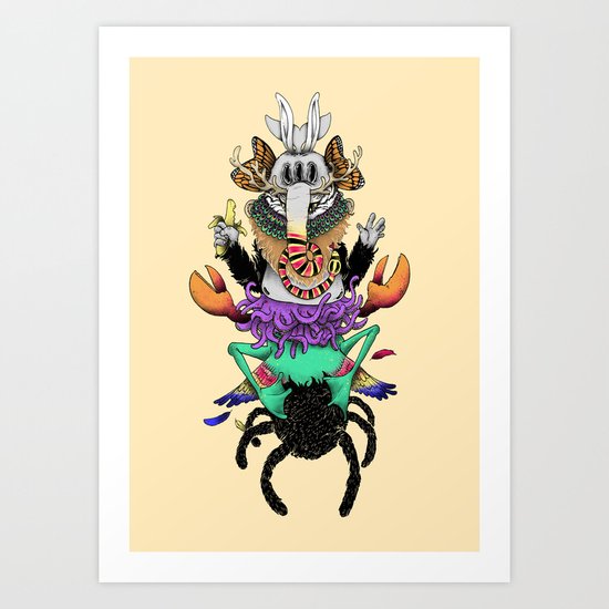 Manymals. Art Print