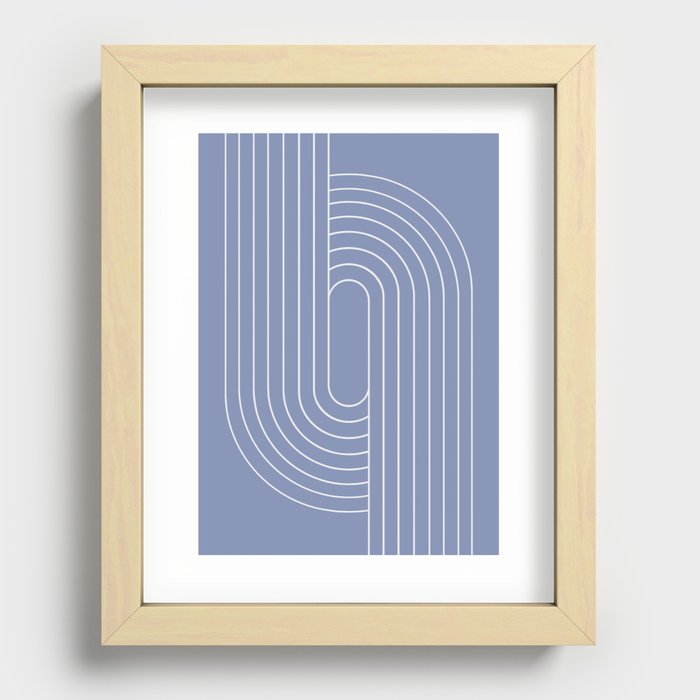 Oval Lines Abstract V Recessed Framed Print