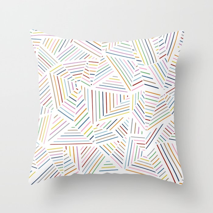 Ab Linear Rainbowz Throw Pillow