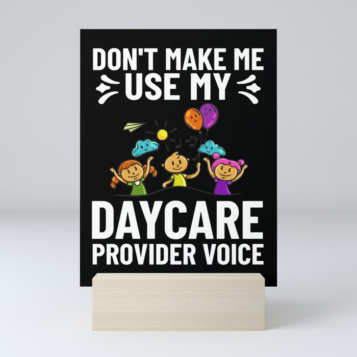 Daycare Provider Childcare Babysitter Thank You Mini Art Print