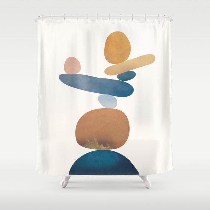 Balancing Stones 28 Shower Curtain