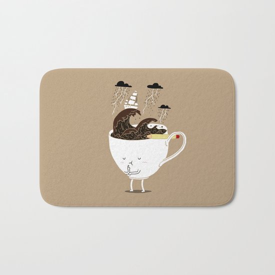 Brainstorming Coffee Bath Mat
