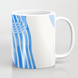 minimal organic waves blue Coffee Mug