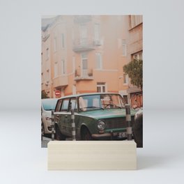 Green car Mini Art Print