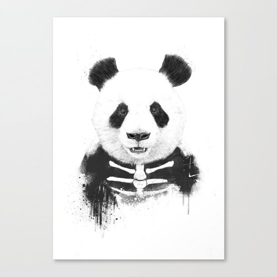 Zombie panda Canvas Print