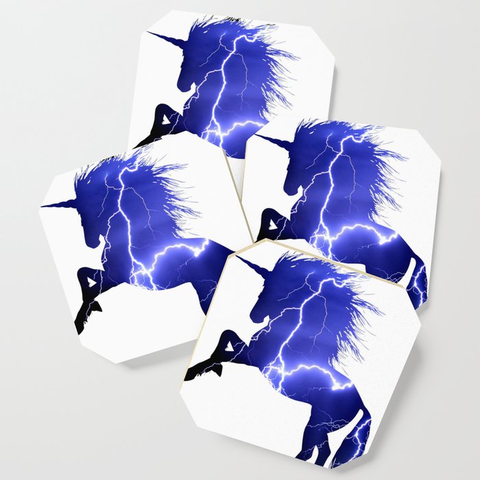Magic Lightning Unicorn Coaster By Alexandra Arts Society6