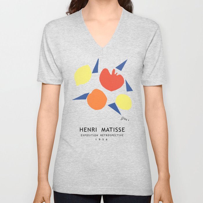 Matisse - Exposition Cover, 1956 Artwork Reproduction V Neck T Shirt