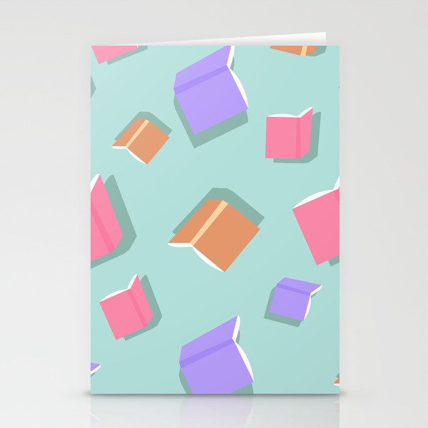 Book Vector Seamless Pattern Stationery Cards