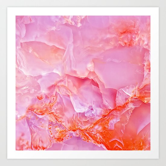 Pink onyx marble Art Print