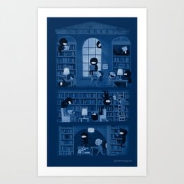 Silence in the Library Art Print