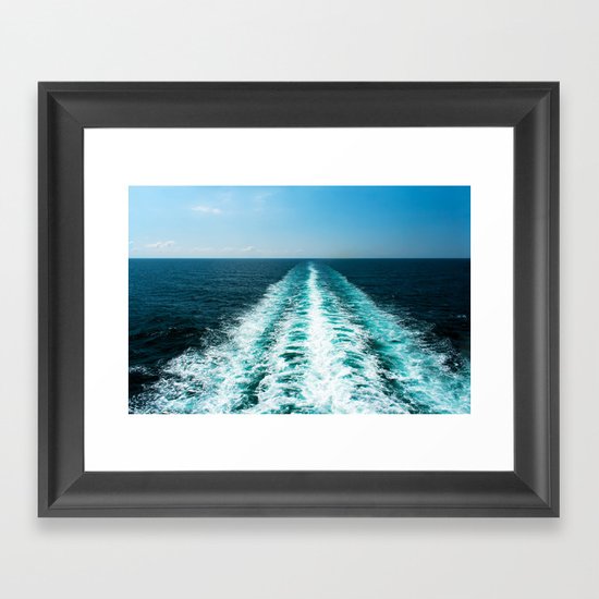 Wake From a Cruise Ship Framed Art Print by MarkUK97 Society6