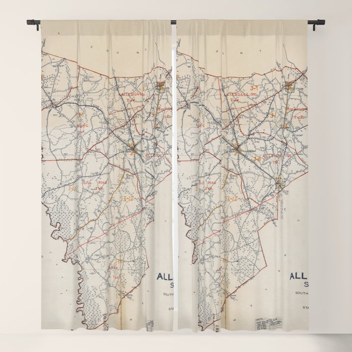 1950 Census Map South Carolina (SC) Allendale County Allendale County Blackout Curtain by