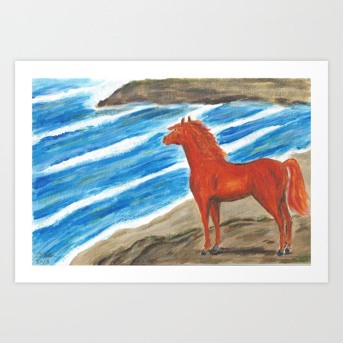 The Red Stallion Art Print