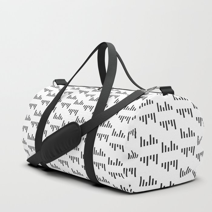 Parallel Lines Black and White #1 Duffle Bag