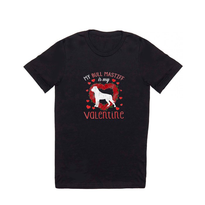 Dog Animal Hearts Day Mastiff My Valentines Day T Shirt