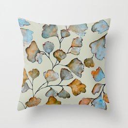 Maidenhair Fern Abstract pattern Throw Pillow