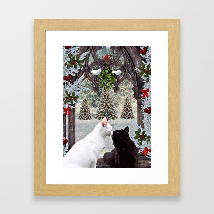 Christmas Kitties Framed Art Print