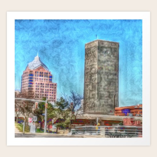 down town Art Print