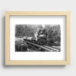 A Climax Locomotive Of The Canungra Pine Creek Tramway - Circa 1915 Recessed Framed Print
