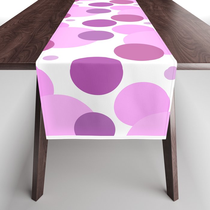 "Pink Bubble Gum Bubbles" Table Runner