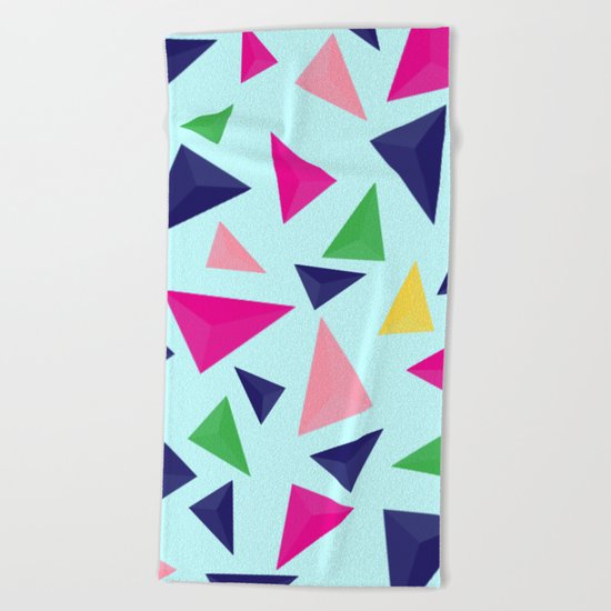 Colorful geometric pattern VIV Beach Towel