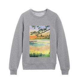 Sunset Over The Marsh Kids Crewneck