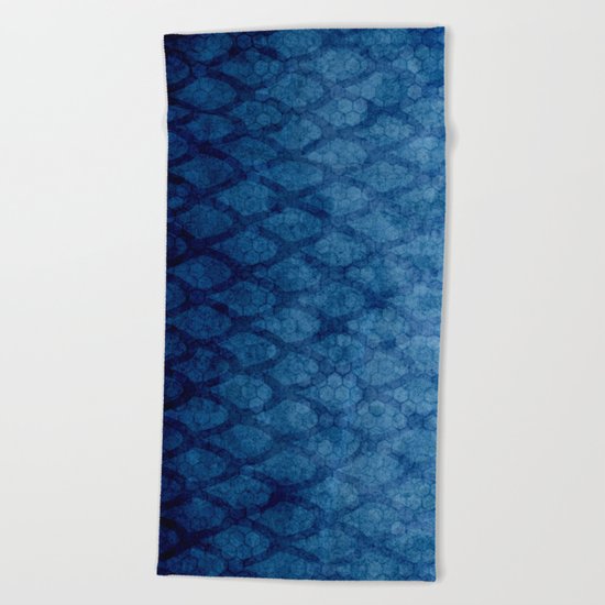 Blue texture Beach Towel