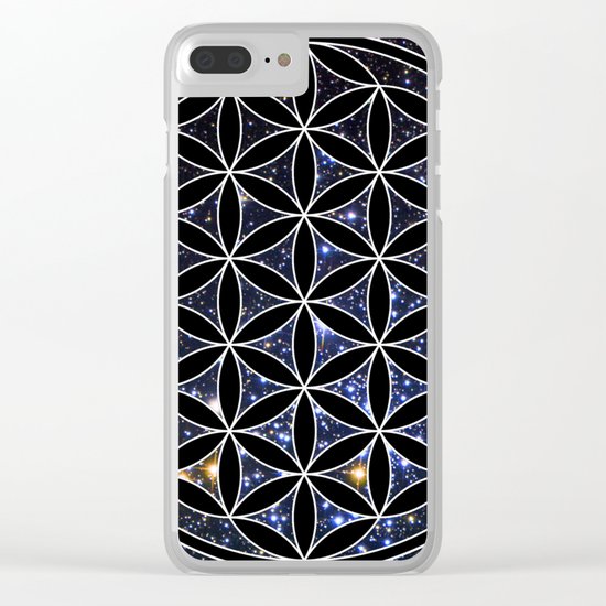 Flower of life in the space Clear iPhone Case