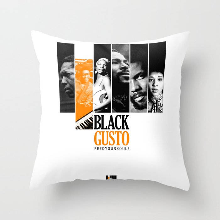BLACK GUSTO Originale Throw Pillow
