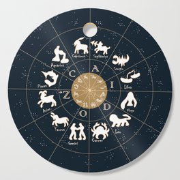Zodiac, Astrology, Horoscope, Stars, Sign, Sun-and-moon. Birthday, Valentines-day, Holidays, Cutting Board