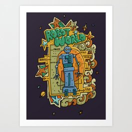 Robot World Art Print