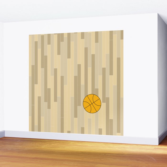 Basketball Court Wall Mural By Designcm Society6
