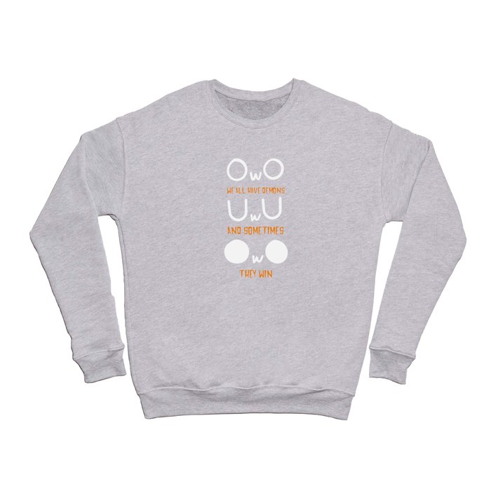 OwO UwU Face All Have Demons Anime Aesthetic Otaku Crewneck Sweatshirt