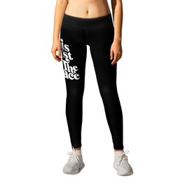 This Must Be The Place - Black & White Leggings | Optimistic, Inspirational, Motivational, Motivation, Good Vibes, This Must Be, Lettering, Black, Positive, Typography 