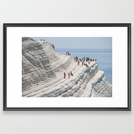 Rocky cliff Scala dei Turchi, Sicily, Italy Framed Art Print