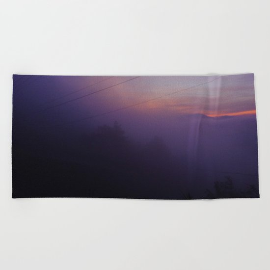 PURPLE FOG Beach Towel